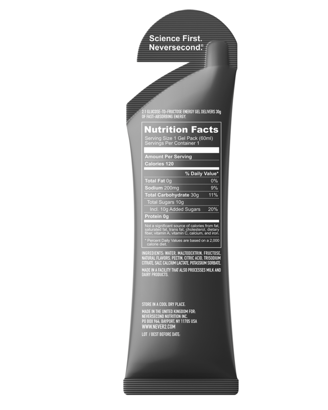 Neversecond C30 Energy Gel Unflavored - 12 gel