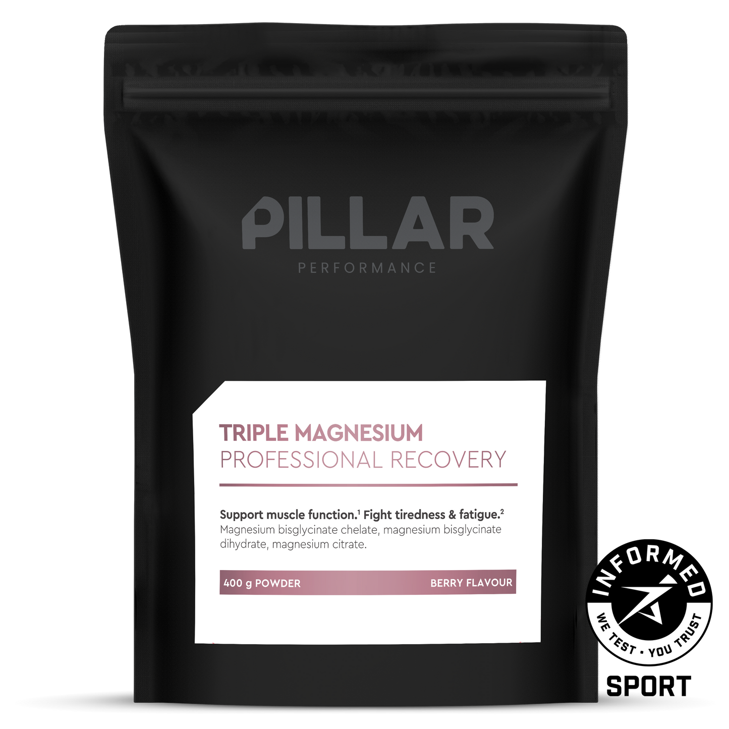 PILLAR PERFORMANCE Triple Magnesium Powder Berry (200g)