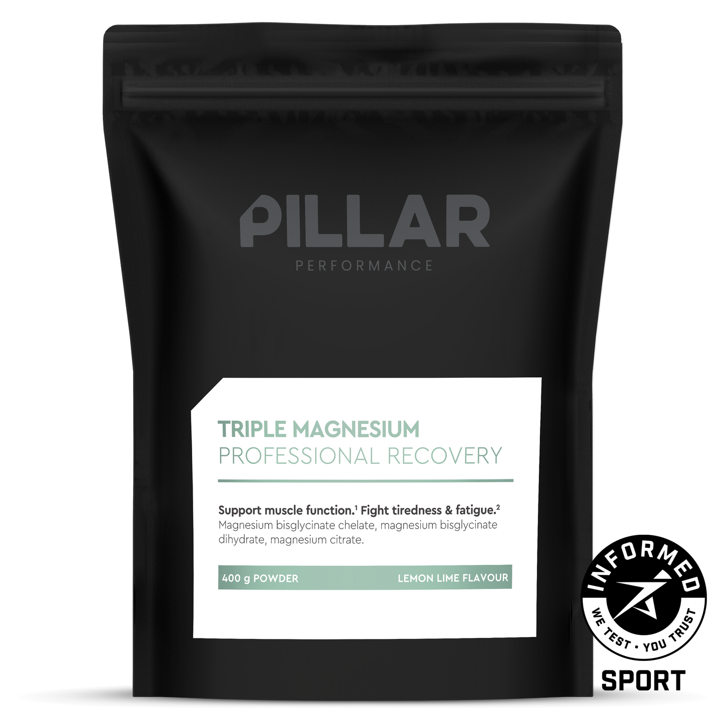 PILLAR PERFORMANCE Triple Magnesium Powder Lemon Lime