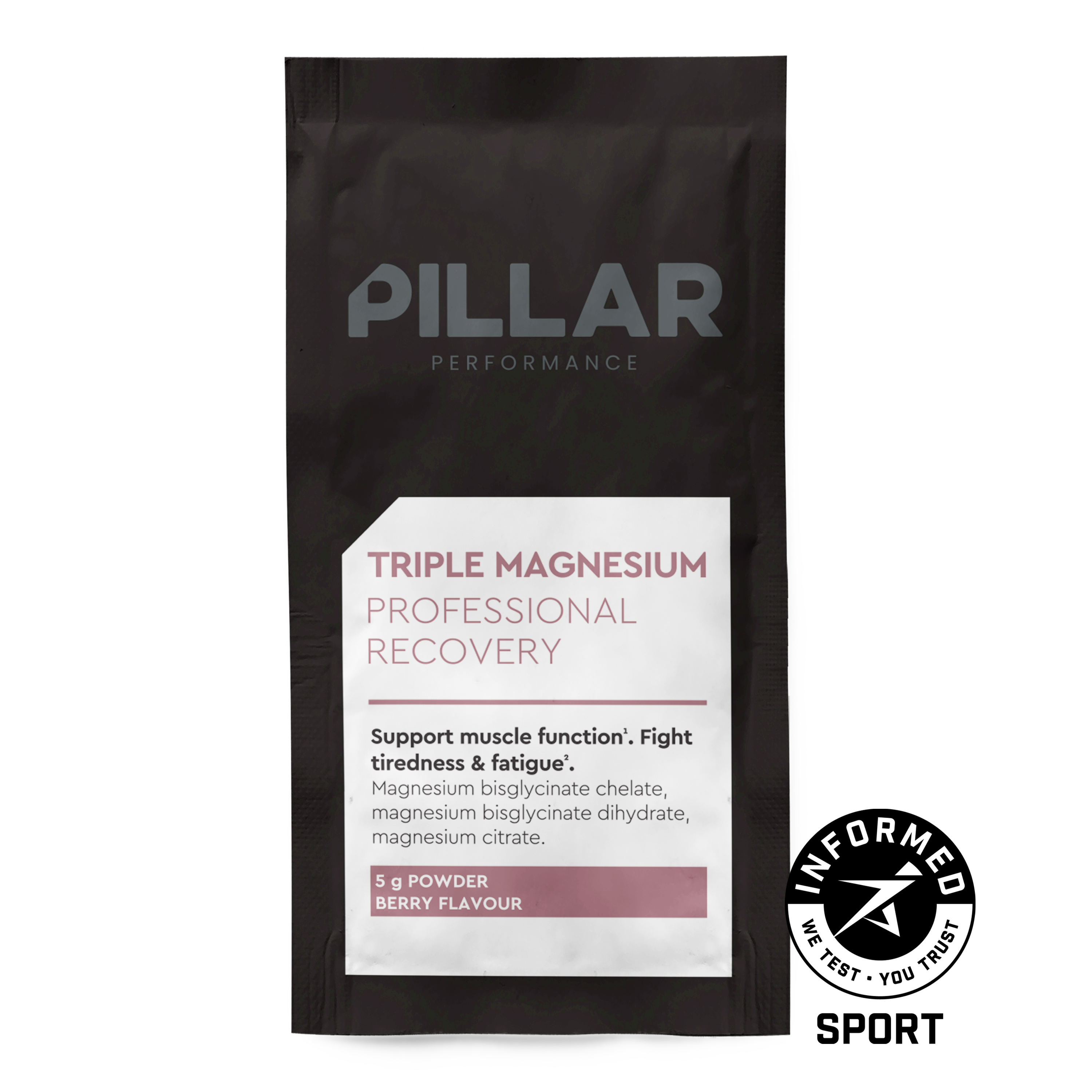 PILLAR PERFORMANCE Triple Magnesium - TRAVEL PACK (15 single serve)
