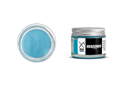 MEGAZINCO BLUE - SPF 50 mineral &amp; 100% NATURAL High protection sun cream / paste