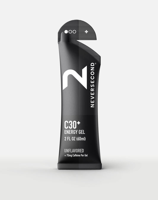 Neversecond C30+ Energy Gel Unflavored con Caffeina - 12 gel