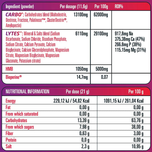 S-C-NUTRITION CARBO6 - LYTES11 420g PALATINOSE tm | CLUSTER DEXTRIN tm